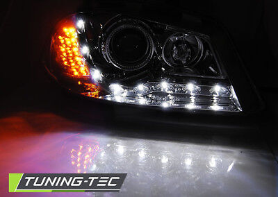 Coppia Faro Fanale Tuning Anteriore IBIZA 6L 04.02-08 DAYLIGHT Cromato