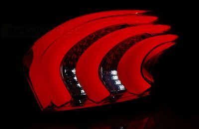 Coppia Fari Fanali Posteriori Tuning 208 2012 > 2015 Fumè LED BAR FIBRA