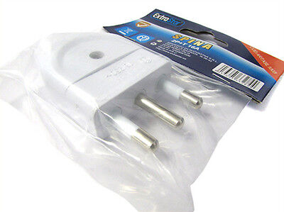 2 PZ Spina Diretta Elettrica 2P+T 16A 250V Bianco Extrastar XSL1003