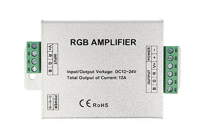 Amplificatore RGB e Mono Colore Per Striscia Bobina Led 12V 24V 12A RGB Amplifie