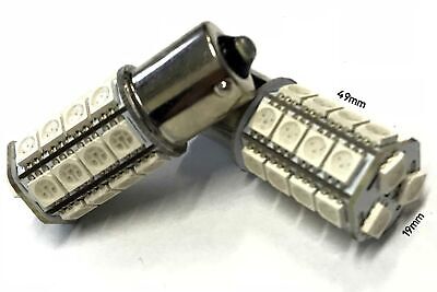 Coppia 2 Lampade Led BA15S 1156 P21W Con 27 Smd 5050 Colore Giallo Arancione