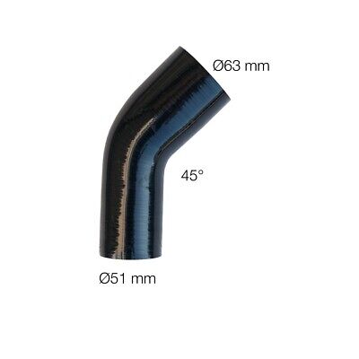 Curva ridotta 45°Manitor 63/51mm silicone rinforzato a 4 strati