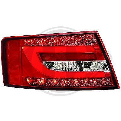 Coppia Fari Fanali Posteriori LED TUNING A6 4F 04-08 CCFL LTI ROSSI 7 PIN