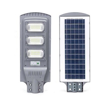 Lampione Solare a LED 150W Luce Fredda 6500K IP65 con Sensore di Movimento e