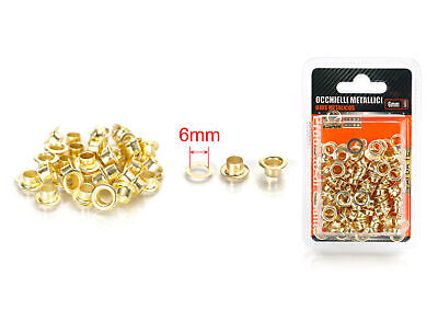 60pcs Occhielli Autoperforanti In Ottone &Oslash;6mm <ul><li>Occhielli