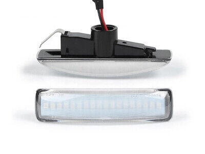 Kit Freccia Laterale a Led Side Marker Lente Trasparente Luce Bianco Per Land R