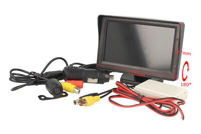 Kit Retromarcia Telecamera Portatarga Monitor 4,3'' Wireless 12V Camper Furgone
