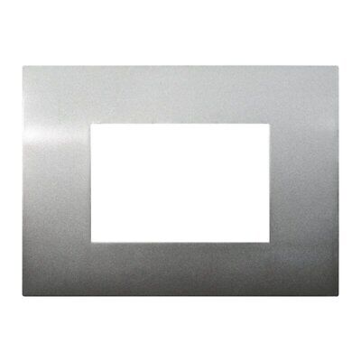 ETTROIT Placca Plastica Serie Venus 3P Colore Titanio Compatibile Con Vimar