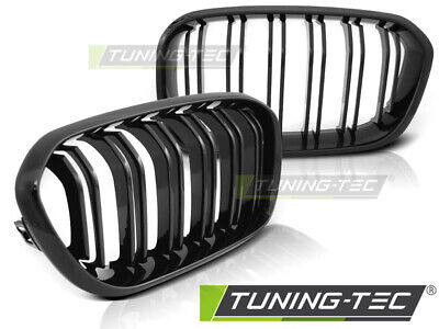 COPPIA GRIGLIE calandra tuning F20 F21 LCI 15-18 NERO LUCIDO DOUBLE BAR