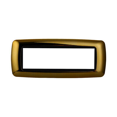ETTROIT Placca Plastica Bombata Serie Space 7P Colore Oro Lucido Compatibile