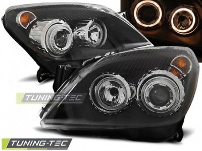 Coppia Fari Fanali anteriori Tuning H 2004-2009 ANGEL EYES Nero