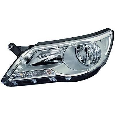 Faro fanale anteriore Sinistro TIGUAN 07-11 HELLA H7+H7 con motorino reg elet