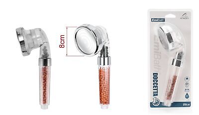 Cornetta Soffione Doccia Standard 8cm Con Filtro Ionico Anticalcare 1 Getto