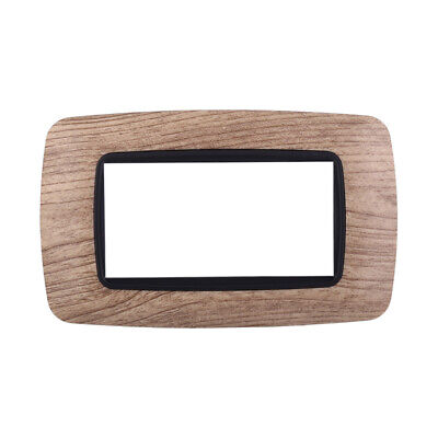 ETTROIT Placca Plastica Bombata Serie Space 4P Colore Legno Chiaro Compatibile
