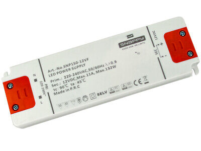 Alimentatore Trasformatore Slim 12V 132W 11A 18mm SNAPPY SNP150-12VF <ul>