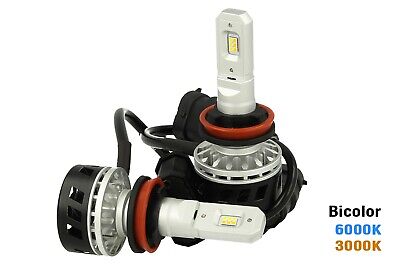 Kit Full Led Canbus H8 H11 30W Dual Color 6000K 3000K Doppio Colore Bianco Gial