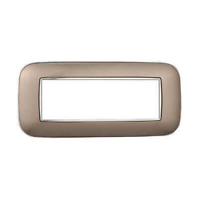 ETTROIT Placca Orbis Serie Moon 6P Colore Bronzo Compatibile Con Bticino