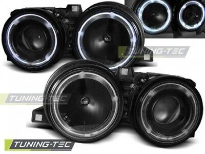 Coppia Fari Fanali Tuning Anteriori  E30 11.82-06.94 ANGEL EYES Nero