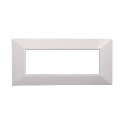 ETTROIT Placca Piramide Serie Moon 6P Colore Bianco Compatibile Con Bticino