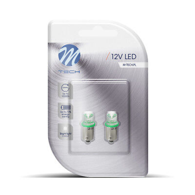 Lampada Led Blister 2x Dioda LED L007 - Ba9s arrotolato verde