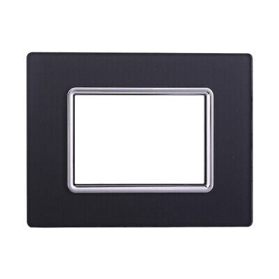 ETTROIT Placca In Vetro Serie Space 3P Colore Acciaio Scuro Compatibile Con