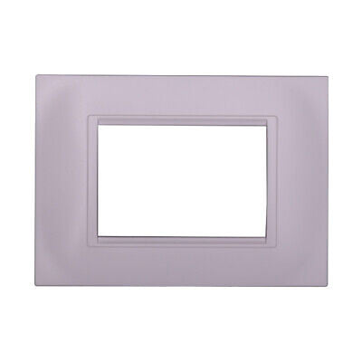 ETTROIT Placca Plastica Quadrata Serie Space 3P Colore Bianco Compatibile Con