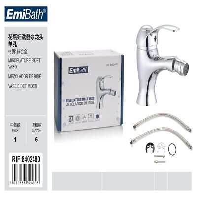 Kit Miscelatore Rubinetto Bidet Monocomando Testa Mobile Misura 145x140mm