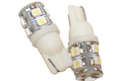 Coppia 2 Lampade Led T10 Con 9 Smd 3528 Colore Bianco Freddo 6000K 12V 1W <p>