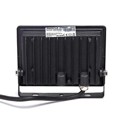 Faro Led RGB Floodlight 30W Con Telecomando IP65 Slim Carcassa Nera <ul>
