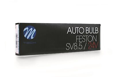 LOTTO DI 10 PEZZI Lampada M-TECH C10W 24V/10W T11x36 SV8.5 CLEAR