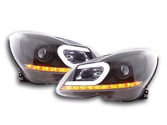 Coppia Fari Fanali Anteriori Tuning Dayline DRL LTI Benz classe C W204 2011-2014