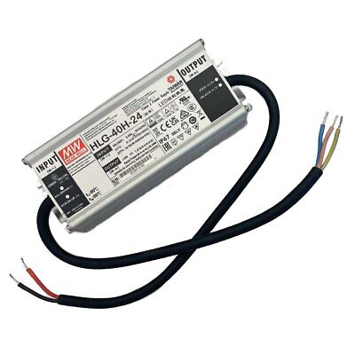 MeanWell HLG-40H-24 Alimentatore Led Driver CV CC IP67 40W 24V 1,67A Input 220V