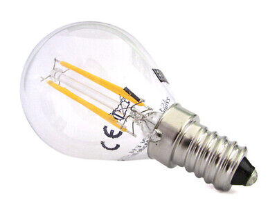 Lampada Filo Led Con Filamento E14 G45 4W=40W 360 Gradi Bianco Caldo 2700K Bulb