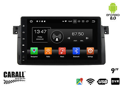 Autoradio Android 8,0 E46 GPS DVD USB SD WI-FI Bluetooth Navigatore <table