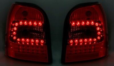 Coppia Fari Fanali Tuning LED Luci Posteriori A4 B5 Avant Fume'