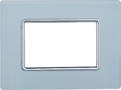 ETTROIT Placca In Vetro Serie Solar 3P Colore Bianco Compatibile Con Bticino