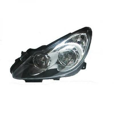 Faro anteriore dx Destro CORSA D 06-10 nero H7+H1 per reg el