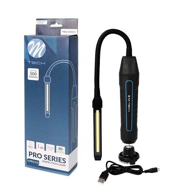 Lampada Led officina ispezione 5W COB +1 LED dimmer garage ricaricabile magnete