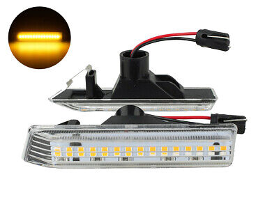 Kit Freccia Laterale a Led Side Marker Lente Trasparente Luce Arancione Per
