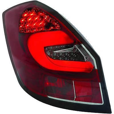 Coppia fari fanali posteriori TUNING FABIA 2007-2014 rossi fumè fibra led