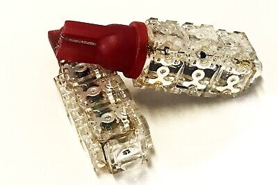 Coppia 2 Lampade Led T10 Con 13 F5 Flux Colore Rosso Red 12V 2W <p> Attacco:T10