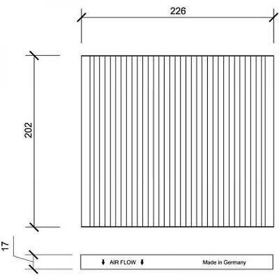 Filtro abitacolo antipolline ACCENT/i40/Tucson/Veloster CARENS/Rio