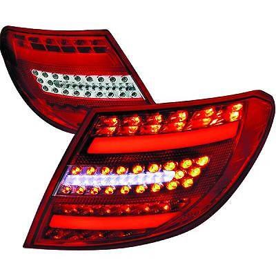 Coppia fari fanali posteriori TUNING ClasseC W204 2007 > 2011 berlina LED rossi
