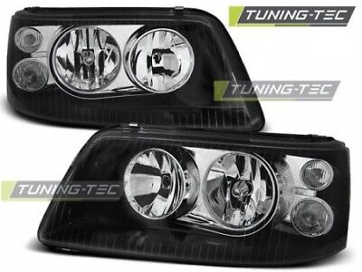 Coppia Set Fari Fanali Anteriori Tuning T5 04.03-08.09 Nero Alogeni H7+H1