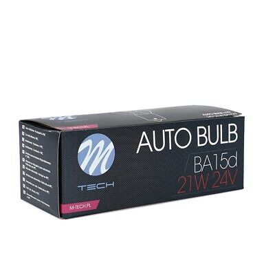 LOTTO DI 10 PEZZI Lampada M-TECH BA15d 21W 24V CLEAR