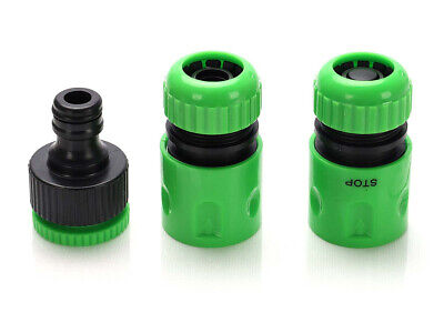 Kit 3 Pezzi Raccordo Giunzione Connettore Rapido + Adattatore Da Rubinetto