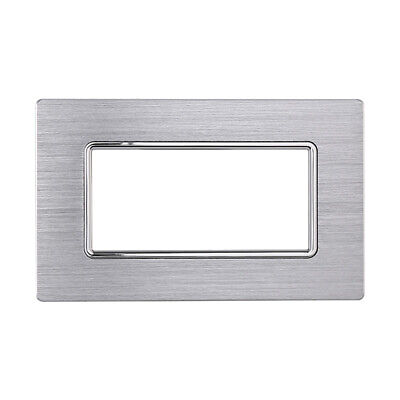 ETTROIT Placca In Alluminio Serie Solar 4P Colore Silver Lucido Compatibile Con