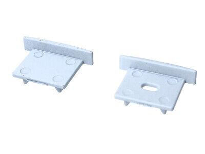 Kit Terminali Tapi di Chiusura In Metallo Con e Senza Foro Colore Bianco Per