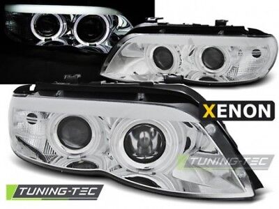 Coppia Fari Fanali Anteriori Tuning X5 E53 11.03-06 Cromato XENON D2S+H7