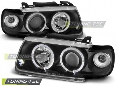 Coppia Set Fari Fanali Ant Tuning POLO 6N 10.94-09.99 HATCHBACK ANGEL EYES Nero